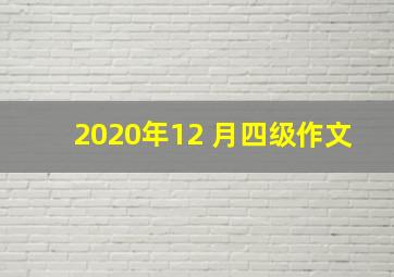 2020年12 月四级作文